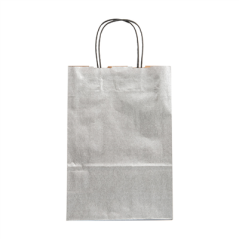 SACS SOS AVEC ANSES 80 G/M2 26+14x32 CM ARGENTE KRAFT (250 UNITÉ)