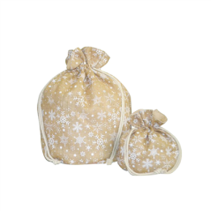 Image SACS - STARS 25,5x25,5 CM NATUREL JUTE (10 UNITÉ) #1