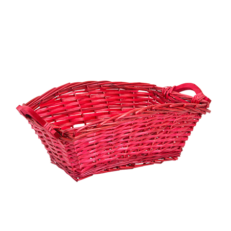 Image CORBEILLE POUR LOTS  42x25x16,5 CM ROUGE OSIER (1 UNITÉ) #1
