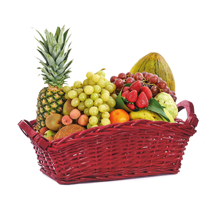 CORBEILLE POUR LOTS  42x25x16,5 CM ROUGE OSIER (1 UNITÉ)