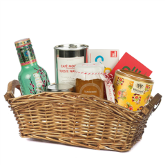 CORBEILLE POUR LOTS 42x25x16,5 CM MARRON OSIER (1 UNITÉ)