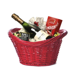 CORBEILLE POUR LOTS 38x28x16 CM ROUGE OSIER (1 UNITÉ)