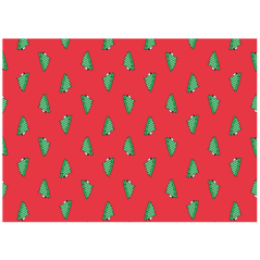 Image SETS DE TABLE KRAFT "CHRISTMAS TREES"  60 G/M2 31x43 CM ROUGE CELLULOSE (2000 UNITÉ) #1