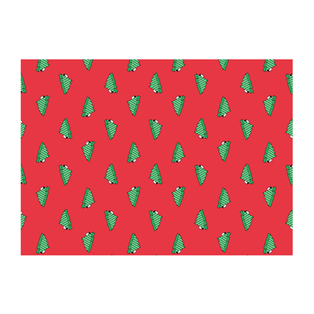 Image SETS DE TABLE KRAFT "CHRISTMAS TREES"  60 G/M2 31x43 CM ROUGE CELLULOSE (2000 UNITÉ) #1