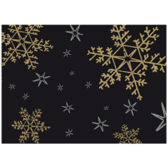 Image SETS DE TABLE KRAFT 'CHRISTMAS NIGHT' 60 G/M2 31x43 CM NOIR CELLULOSE (2000 UNITÉ) #1