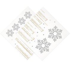 Image SERVIETTES "DOUBLE POINT" 'SNOW' 18 G/M2 40x40 CM BLANC OUATE (1200 UNITÉ) #1