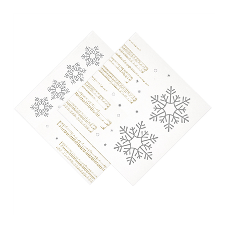 Image SERVIETTES "DOUBLE POINT" 'SNOW' 18 G/M2 40x40 CM BLANC OUATE (1200 UNITÉ) #1
