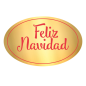 Image 1000 U. ETIQUETTE "FELIZ NAVIDAD"  5,5x3,5 CM DORE ADHESIF (1 UNITÉ) #1