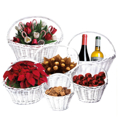 6 U. CORBEILLE POUR LOTS BLANC OSIER (1 UNITÉ)