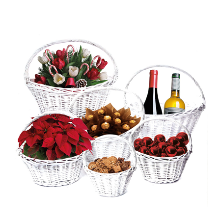 6 U. CORBEILLE POUR LOTS   BLANC OSIER (1 UNITÉ)