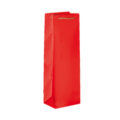 Image 10 U. SAC PORTE-BOUTEILLES CORDE  150 G/M² 12,3+7,8x36 CM ROUGE PAPIER (1 UNITÉ) #1