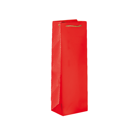 Image 10 U. SAC PORTE-BOUTEILLES CORDE  150 G/M² 12,3+7,8x36 CM ROUGE PAPIER (1 UNITÉ) #1