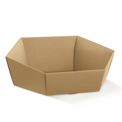 Image 30 U. CORBEILLES HEXAGONALES 38x30x10 CM NATUREL KRAFT (1 UNITÉ) #1