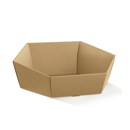 Image 30 U. CORBEILLES HEXAGONALES  38x30x10 CM NATUREL KRAFT (1 UNITÉ) #1