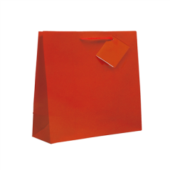 Image SACS BOUTIQUE ANSES CORDON 150 G/M2 19+10x27 CM ROUGE CELLULOSE (100 UNITÉ) #1