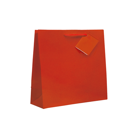 Image SACS BOUTIQUE ANSES CORDON  150 G/M2 19+10x27 CM ROUGE CELLULOSE (100 UNITÉ) #1