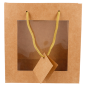 Image 10 U. SACS AVEC FENÊTRE  18+8x19 CM NATUREL KRAFT (10 UNITÉ) #2