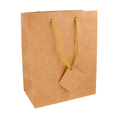 Image 10 U. SACS BOUTIQUE ANSES CORDON  175 G/M2 18+10x22,7 CM NATUREL KRAFT (1 UNITÉ) #1