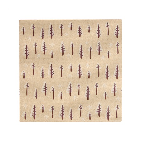 Image SERVIETTES "DOUBLE POINT" ECOLABEL 'FOREST' 18 G/M2 40x40 CM NATUREL OUATE RECYCLÉE (1200 UNITÉ) #1