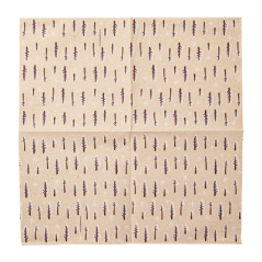 SERVIETTES "DOUBLE POINT" ECOLABEL 'FOREST' 18 G/M2 40x40 CM NATUREL OUATE RECYCLÉE (1200 UNITÉ)
