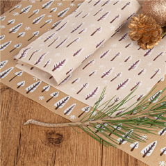 Image SERVIETTES "DOUBLE POINT" ECOLABEL 'FOREST' 18 G/M2 40x40 CM NATUREL OUATE RECYCLÉE (1200 UNITÉ) #4