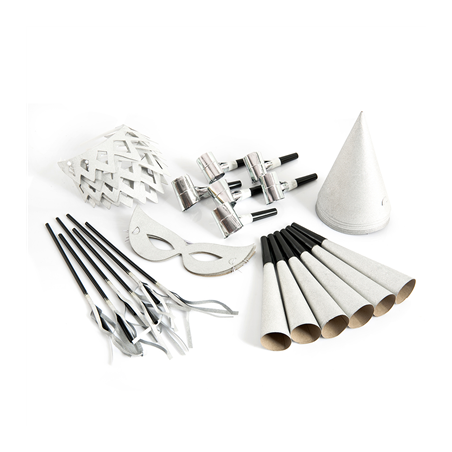 Image ASSORTIMENT COTILLON 6 PERSONNES   ARGENTE (1 UNITÉ) #1