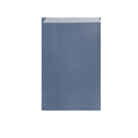 Image SACHETS PLATS  12+5x18 CM BLEU MARINE KRAFT VERGÉ (250 UNITÉ) #1