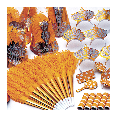 Image ASSORTIMENT COTILLON 10 PERSONNES  30x21,5x17,3 CM DORE (1 UNITÉ) #1