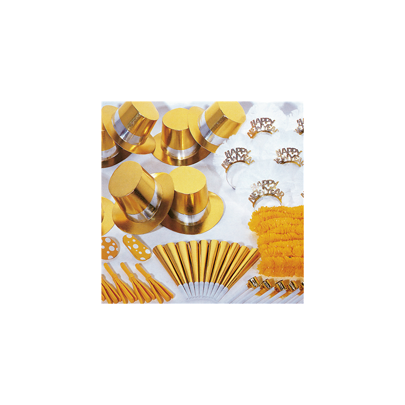 ASSORTIMENT COTILLON 50 PERSONNES "LUXE"  51,5x39,5x33 CM DORE (1 UNITÉ)