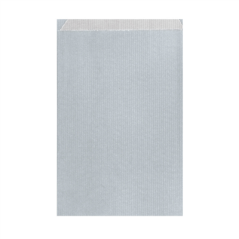 Image SACHETS PLATS 60 G/M2 19+8x35 CM ARGENTE KRAFT VERGÉ (250 UNITÉ) #1