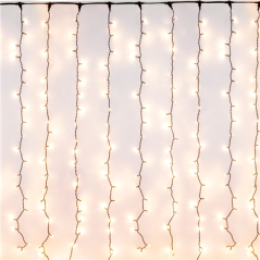 Image RIDEAU LUMINEAUX 400 LEDS 2 M CHAMPAGNE (1 UNITÉ) #1