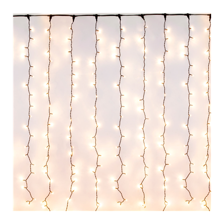 Image RIDEAU LUMINEAUX 400 LEDS 2 M CHAMPAGNE (1 UNITÉ) #1