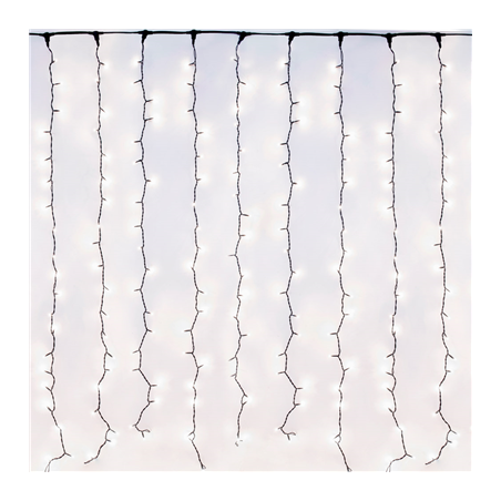 Image RIDEAU LUMINEAUX 400 LEDS  2 M BLANC (1 UNITÉ) #1