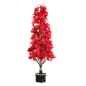 Image SAPIN PONSETIAS  122 (h) CM ROUGE FIBRE OPTIQUE (1 UNITÉ) #1