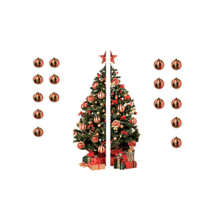 Image FIGURE ELECTROSTATIQUE "SAPIN"  15+15x60 CM ASSORTI PVC (1 UNITÉ) #1