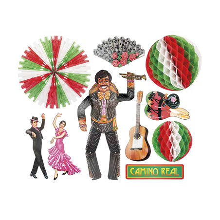 Image KIT DE DECORATION "HAPPY FIESTA"  65x49 CM ASSORTI CARTON (1 UNITÉ) #1