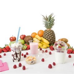 COUVERCLES POUR POTS 226.22 Ø 9,8 CM TRANSPARENT PET (1000 UNITÉ)