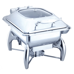 Image CHAFING DISH 4 L  45,5x32x34 CM ARGENTE INOX (1 UNITÉ) #1