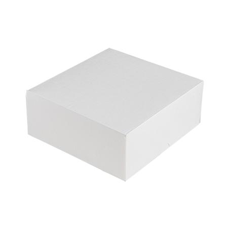 Image BOÎTES PATISSERIES SANS FENÊTRE 'THEPACK' 250 G/M2 18x18x7,5 CM BLANC CARTON ONDULÉ NANO-MICRO (200 UNITÉ) #1