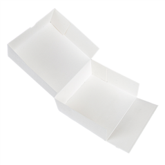Image BOÎTES PATISSERIES SANS FENÊTRE 'THEPACK' 250 G/M2 18x18x7,5 CM BLANC CARTON ONDULÉ NANO-MICRO (200 UNITÉ) #6