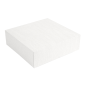 Image BOÎTES PATISSERIES SANS FENÊTRE 'THEPACK' 250 G/M2 26x26x8 CM BLANC CARTON ONDULÉ NANO-MICRO (100 UNITÉ) #1