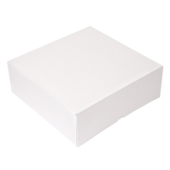 Image BOÎTES PATISSERIES SANS FENÊTRE 'THEPACK' 250 G/M2 28x28x10 CM BLANC CARTON ONDULÉ NANO-MICRO (100 UNITÉ) #1