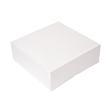 Image BOÎTES PATISSERIES SANS FENÊTRE 'THEPACK' 250 G/M2 28x28x10 CM BLANC CARTON ONDULÉ NANO-MICRO (100 UNITÉ) #1