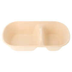 Image LUNCH BOXES 2 COMPART. 'BIONIC' 800 ML 23,2x13,3x5,1 CM NATUREL BAMBOU (500 UNITÉ) #3