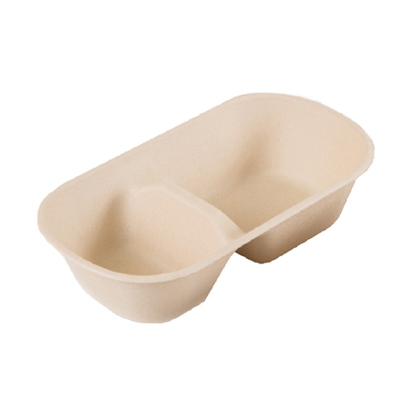 Image LUNCH BOXES 2 COMPART. 'BIONIC' 1000 ML 23,2x13,3x6 CM NATUREL BAMBOU (500 UNITÉ) #1