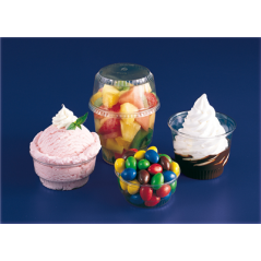 Image COUVERCLES BAS POUR POTS 226.20/21  Ø 9,5 CM TRANSPARENT PET (1000 UNITÉ) #5