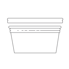 Image POTS TRAITEUR + COUVERCLES 240 ML Ø11,7x4,3 CM TRANSPARENT PET (250 UNITÉ) #1