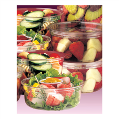 Image POTS TRAITEUR + COUVERCLES 240 ML Ø11,7x4,3 CM TRANSPARENT PET (250 UNITÉ) #3