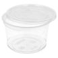 Image POTS TRAITEUR + COUVERCLES 375 ML Ø11,7x6,1 CM TRANSPARENT PET (250 UNITÉ) #2