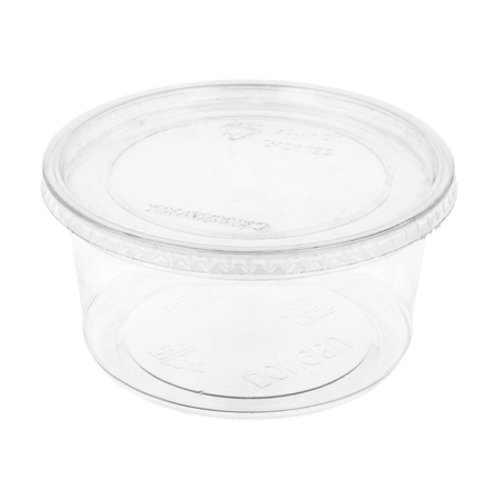 Image POTS TRAITEUR + COUVERCLES 500 ML Ø11,7x7,5 CM TRANSPARENT PET (250 UNITÉ) #1